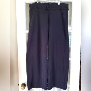 Adidas Wide Leg Black Athletic Spandex Pants